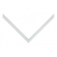 Κορνίζα ξύλινη 1,5 εκ. λοξό κουτί λευκό 040-530-048