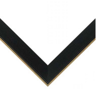 Κορνίζα ξύλινη 4 εκ. μαύρο καφέ ανοιχτό 162-000-006