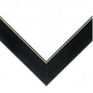 Κορνίζα ξύλινη 5 εκ. μαύρη ασημί φιλέτο 150-000-002