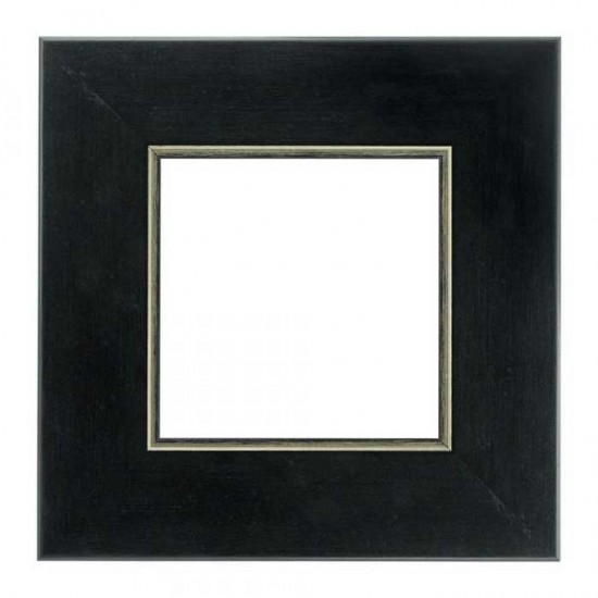 Κορνίζα ξύλινη 5 εκ. μαύρη ασημί φιλέτο 150-000-002