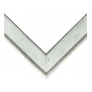 Κορνίζα ξύλινη 6,8 εκ. λευκή ασημί 137-000-003