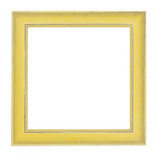 Κορνίζα ξύλινη 2,5 εκ. κίτρινη αντικέ 433-694-002