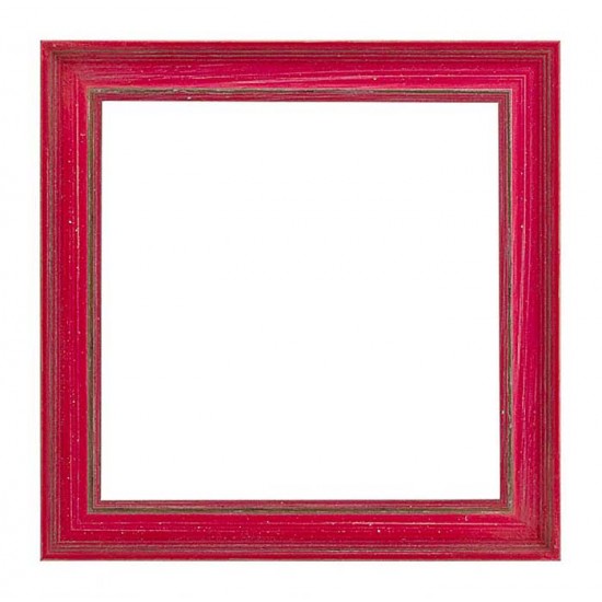 Κορνίζα ξύλινη 2,5 εκ. κόκκινη αντικέ 433-046-002