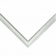 Κορνίζα ξύλινη 2,5 εκ. λευκή αντικέ 433-100-002