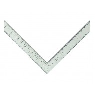 Κορνίζα ξύλινη 2,9 εκ. λευκή γκρι υπόστρωμα 246-330-348