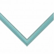 Κορνίζα ξύλινη 2,5 εκ. τυρκουάζ αντικέ 433-123-002