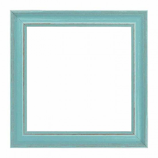 Κορνίζα ξύλινη 2,5 εκ. τυρκουάζ αντικέ 433-123-002