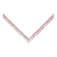 Κορνίζα ξύλινη 1,8 εκ. λευκή κόκκινες ρίγες 215-303-004