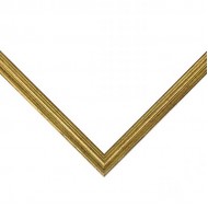 Κορνίζα ξύλινη 2 εκ. ανάγλυφη αντικέ χρυσό 177-440-097