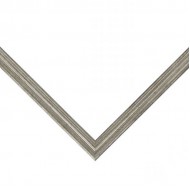 Κορνίζα ξύλινη 2 εκ. ανάγλυφη αντικέ ασημί 177-440-098