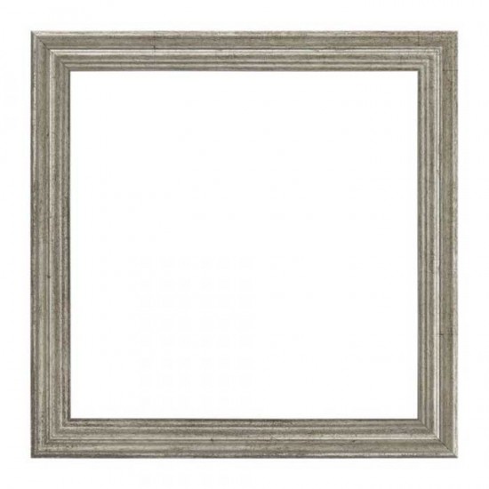 Κορνίζα ξύλινη 2 εκ. ανάγλυφη αντικέ ασημί 177-440-098