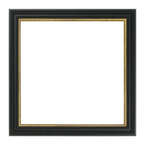 Κορνίζα ξύλινη 2 εκ. ανάγλυφη μαύρη αντικέ χρυσό 177-440-099