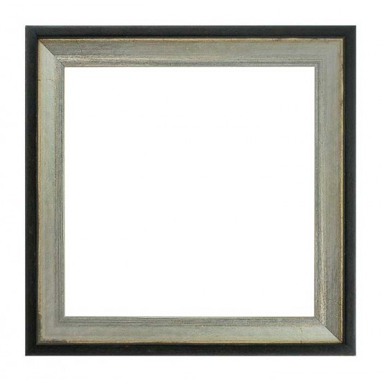 Κορνίζα ξύλινη 2,5 εκ. με βάθος 3,7 εκ. ασημί μαύρη κερωμένη 191-540-054