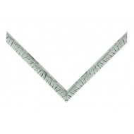 Κορνίζα ξύλινη 1,8 εκ. λευκή γκρι ρίγες 215-305-004