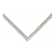 Κορνίζα ξύλινη 1,8 εκ. λευκή πράσινες ρίγες 215-311-004