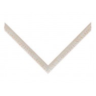 Κορνίζα ξύλινη 1,8 εκ. λευκή πορτοκαλί ρίγες 215-309-004