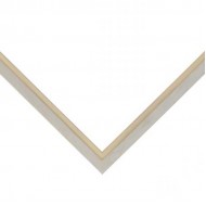 Κορνίζα ξύλινη 2 εκ. λευκό κρεμ 310-230-004