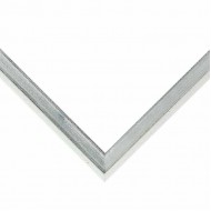 Κορνίζα ξύλινη 2,5 εκ. με βάθος 3,7 εκ. λευκή ασημί κερωμένη 191-540-049