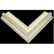 Κορνίζα ξύλινη 5,3 εκ. λευκή σκαλιστή 543-000-023