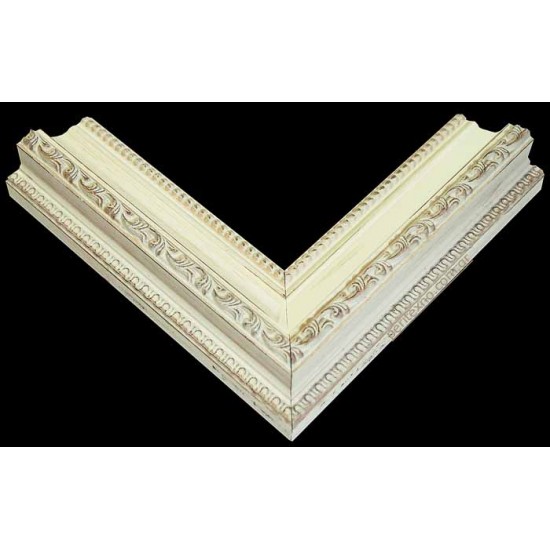 Κορνίζα ξύλινη 5,3 εκ. λευκή σκαλιστή 543-000-023