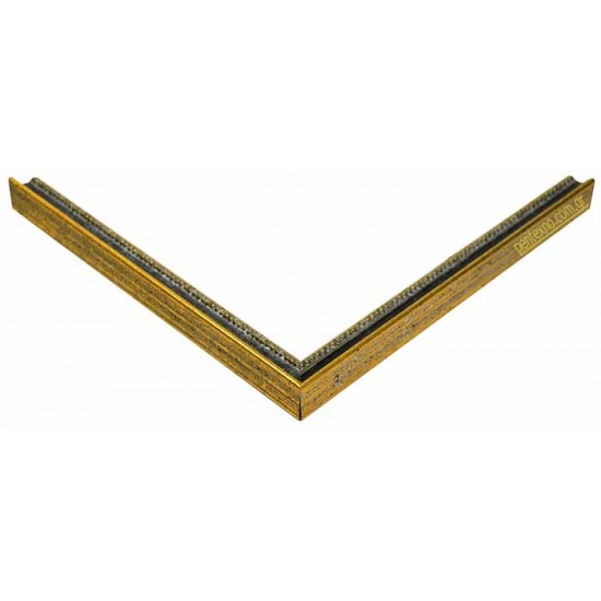 Κορνίζα ξύλινη 1,7 εκ.σκαλιστή χρυσή μαύρη 285-202-167