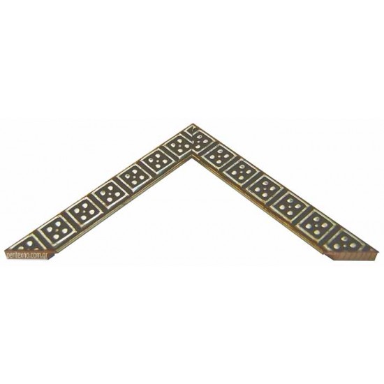 Κορνίζα ξύλινη 2,9 εκ. σκαλιστή αντικέ ασημί 0874