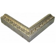 Κορνίζα ξύλινη 3,8 εκ. με βάθος 2,9 εκ. σκαλιστή ασημί 383-725-004