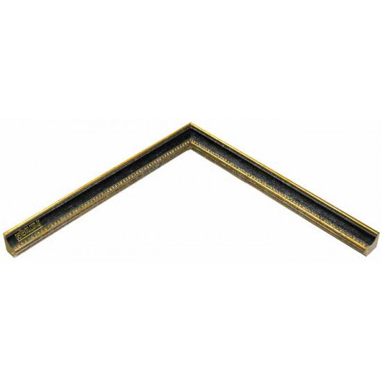 Κορνίζα ξύλινη 1,7 εκ.σκαλιστή χρυσή μαύρη 285-202-167