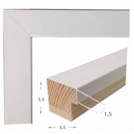 Κορνίζα ξύλινη 3,5 εκ. λευκό κουτί 830-03