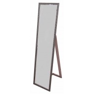 Καθρέπτης δαπέδου 151*39*47 εκ. σκαλιστή ξύλινη ασημί κορνίζα 09-81