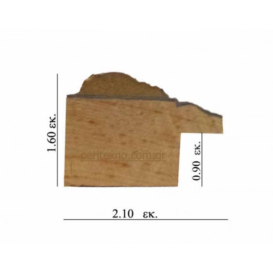 Κορνίζα ξύλινη 2,1 εκ. ασημί σκάλισμα 974