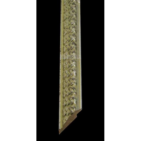 Κορνίζα ξύλινη 2,8 εκ. ασημί ανάγλυφη 978