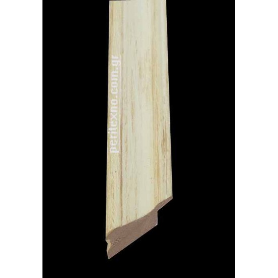 Κορνίζα ξύλινη 2,8 εκ. λευκό ντεκαπέ 563-03