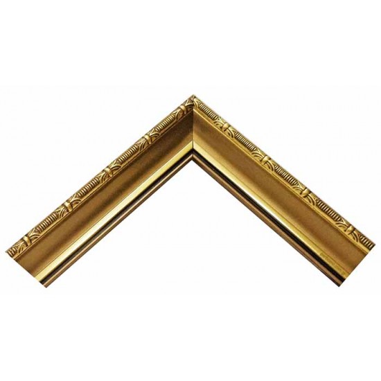 Κορνίζα ξύλινη 3 εκ. σκαλιστή χρυσή καφέ 174