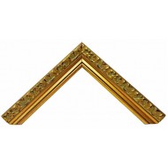 Κορνίζα ξύλινη 3,4 εκ. σκαλιστή χρυσό αντικέ 989