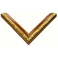 Κορνίζα ξύλινη 3,4 εκ. σκαλιστή χρυσό κεραμιδί 968