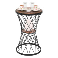 Τραπεζάκι βοηθητικό 35*59 εκ. μεταλλικό μαύρο 73-02019