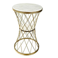 Τραπεζάκι βοηθητικό 35*59 εκ. μεταλλικό χρυσό 73-02020