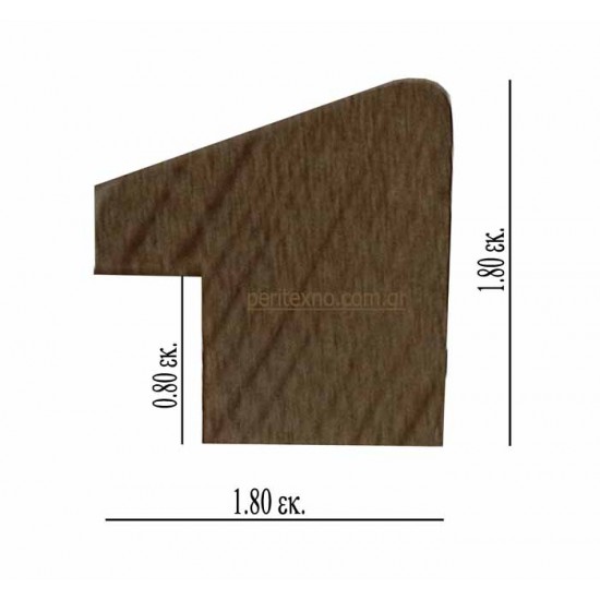 Κορνίζα ξύλινη 1,8 εκ. λοξή στενή πλακέ ασημό χρυσή 923-21