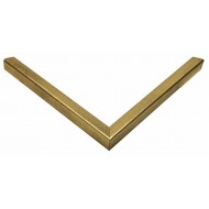 Κορνίζα ξύλινη 1,8 εκ. λοξή στενή πλακέ  χρυσή 923-11