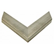 Κορνίζα ξύλινη 4,8 εκ. λοξή πλακέ ασημί 922-22