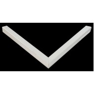 Κορνίζα ξύλινη 1,8 εκ. λοξή στενή πλακέ λευκή 923-71