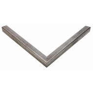 Κορνίζα ξύλινη 1,8 εκ. λοξή στενή πλακέ ασημί 923-22