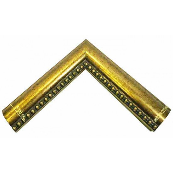 Κορνίζα ξύλινη 5 εκ. πομπέ χρυσή σκαλιστή 553-1