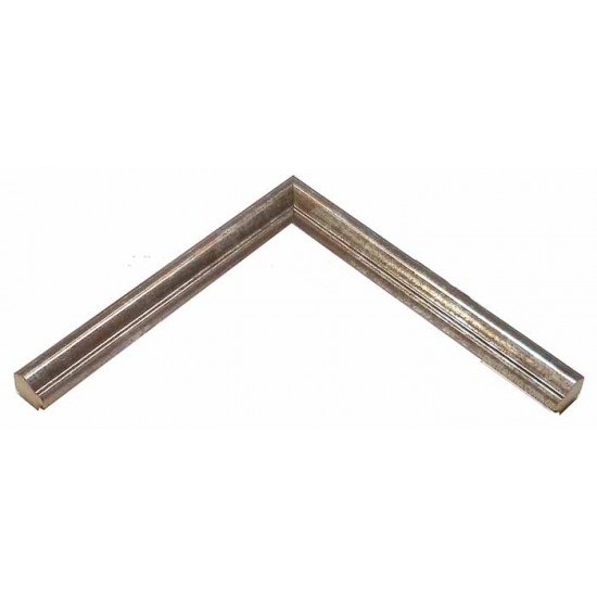 Κορνίζα ξύλινη 2 εκ. ασημί 417-22