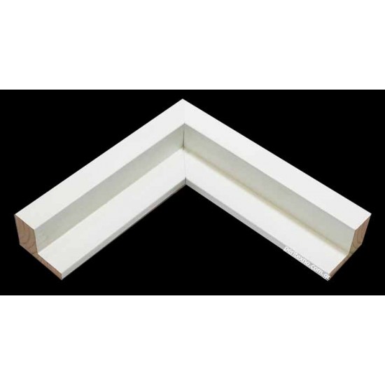 Κορνίζα ξύλινη 2,1 εκ. λευκή σκοτία 303-71