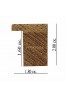 Κορνίζα ξύλινη 1,8 εκ. ρουστίκ μπεζ 184-43