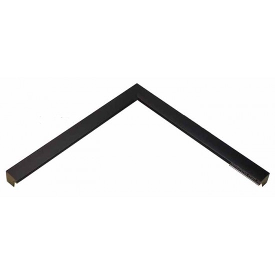 Κορνίζα ξύλινη 1,6 εκ. πλακέ μαύρη λάκα ματ 200-72