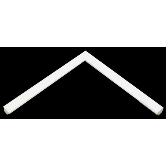 Κορνίζα ξύλινη 1,6 εκ. πλακέ λευκή λάκα ματ 200-71