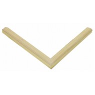 Κορνίζα ξύλινη 1,8 εκ. λευκό ώχρα ντεκαπέ 158-56